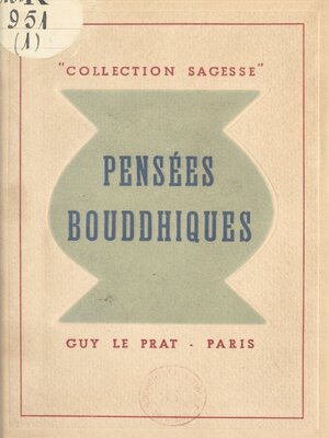 cover image of Pensées bouddhiques